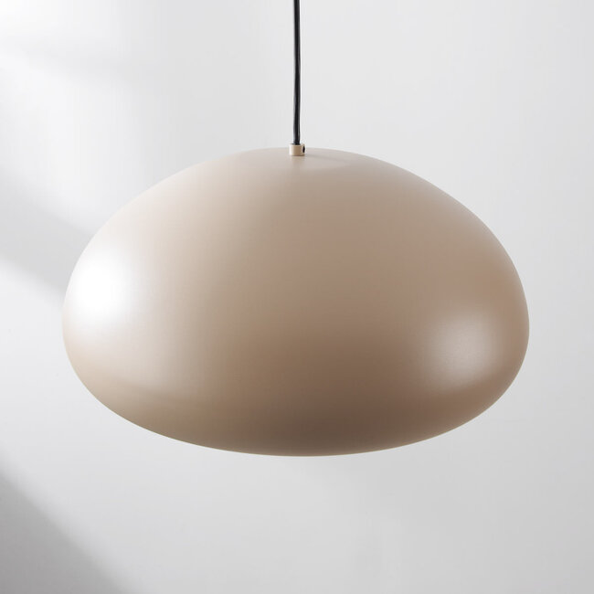 Pendant light Luz beige metal with white diffuser