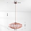 Japandi Feronia pendant light with soft pink fabric shade Ø60 cm