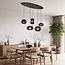 5-light pendant light Karima - black