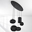 5-light Japandi pendant lamp Karima - Black