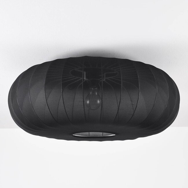 ceiling light Celara with fabric shade - black 70 cm