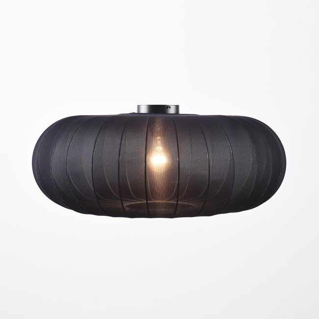 ceiling light Celara with fabric shade - black 70 cm