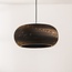 pendant light Kaja in pressed paper fibre - black