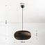 pendant light Kaja in pressed paper fibre - black
