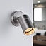 Stainless steel wall spotlight for bathroom Lola, 1-light