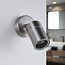 Stainless steel wall spotlight for bathroom Lola, 1-light