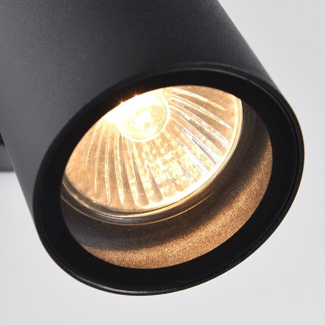 Black wall spotlight for bathroom Lola, 1-light