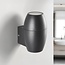 Oval bathroom wall lamp 1-light in black