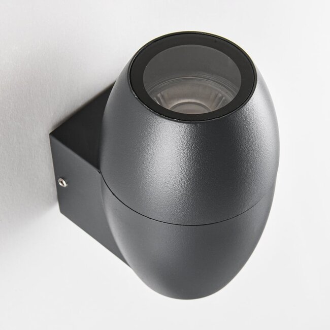 Oval wall light for bathroom, 1-light