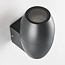 Oval bathroom wall lamp 1-light in black