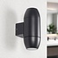 Oval Black Bathroom wall light, 2-light