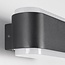 Designer up-down bathroom wall lamp Cale in black
