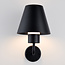 Stainless steel bathroom wall light with lampshade Michelle - Black