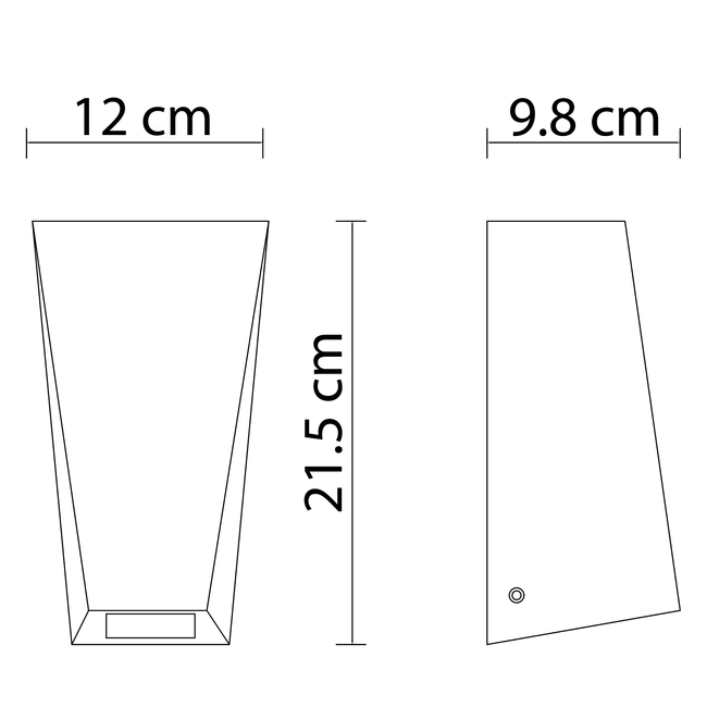 2-light stainless steel bathroom lamp Luisa - Black