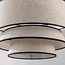 Pendant light Zenza with 3-layer natural linen shade