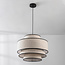 Pendant light Zenza with 3-layer natural fabric shade