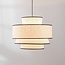 Pendant light Zenza with 3-layer natural fabric shade