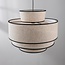Pendant light Zenza with 3-layer natural fabric shade