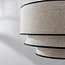 Pendant light Zenza with 3-layer natural fabric shade