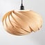 Design pendant light Sorella with light brown wood effect shade