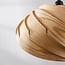 Design pendant light Sorella with light brown wood effect shade
