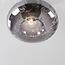 Modern ceiling light Nur black with striped smoked glass