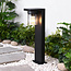 Alrigo standing outdoor lamp with glass shade, 1-light