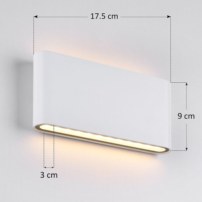 Designer bathroom wall lamp Tommy in white