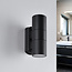 Olivia bathroom wall light, 2-light - black and round