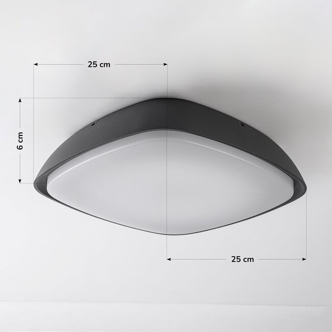 Bathroom ceiling light Bodi with LED - dark grey