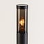 Outdoor floor lamp Livia with glass shade - black