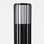 Renzo standing outdoor lamp - Black with glass shade and vertical bars