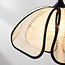 Yama ceiling lamp designer lighting - linen with Black finish