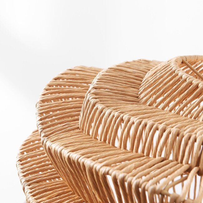 Designer pendant light Kanso made from naturally woven paper