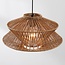 Boho pendant light Takea in braided rope - brown