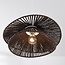 pendant light Osaka in rope - brown with white fitting
