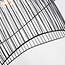 Designer pendant lamp Oria in black with metal layers