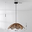 Boho pendant light Tawi with open shade - khaki
