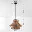 Boho pendant lamp Ramea made of natural jute rope