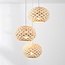 3-light rattan pendant light Canaba - natural