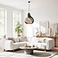 Rattan pendant light Scapa - black and natural