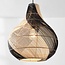 Designer rattan pendant light Scapa - black with natural