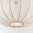 Japandi Fayra pendant lamp – round shade in light beige fabric, Ø60 cm