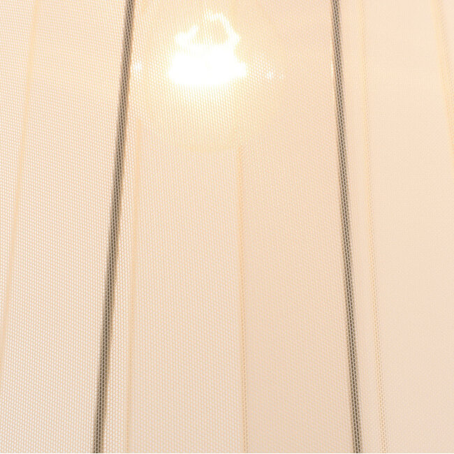 Mousa fabric pendant lamp – Japandi style with teardrop-shaped light beige shade