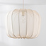 Wivra fabric pendant lamp – Japandi style with light beige shade in a soft square shape