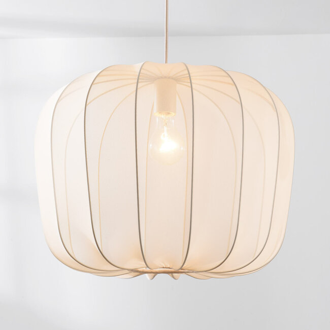 pendant light Wivra with fabric shade - light beige