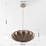 pendant light Creora with fabric shade - warm brown