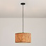 Designer pendant light Koru in cork leather