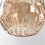 Pendant light Nilo – 6-light amber glass with curved glass