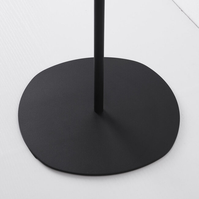 Rivet outdoor floor lamp with rechargeable solar reading light – black